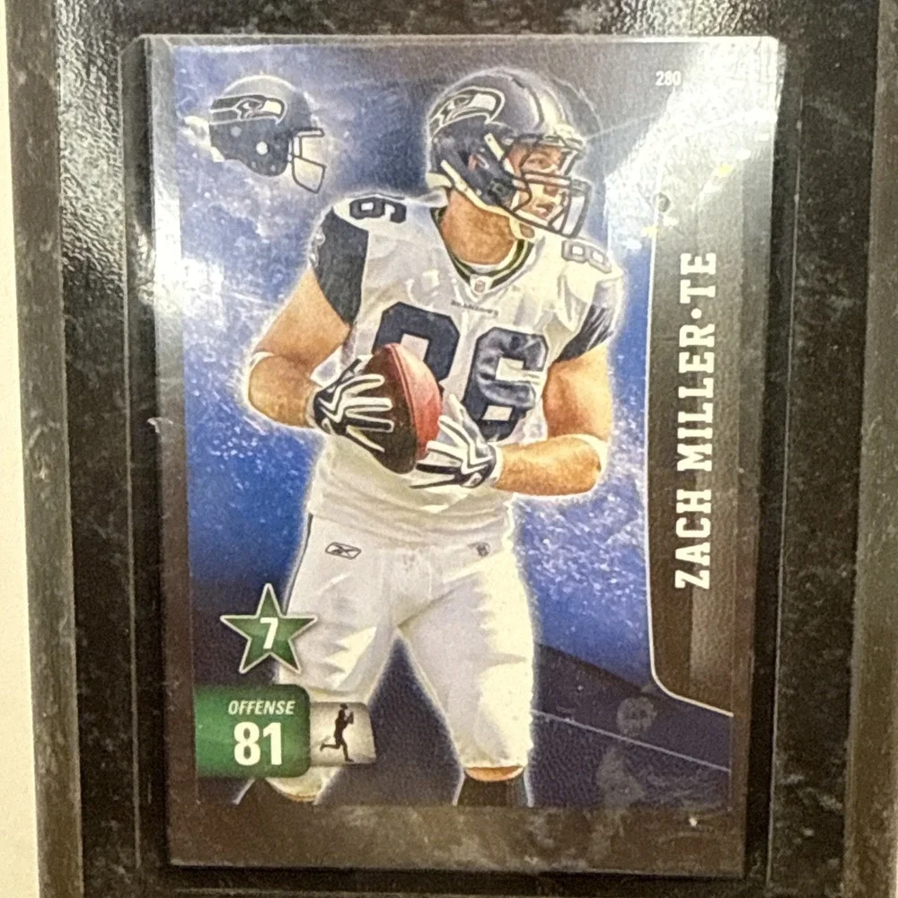 Framed Zach Miller Seattle Seahawks Trading Card Collectible